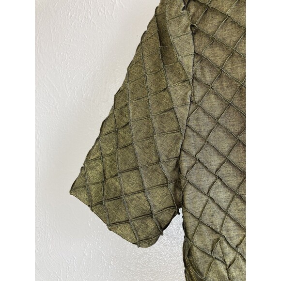 Vtg Handmade Womens 2 Pc Suit Unsized Measures 10 M Skirt & Top Green Retroglam - Picture 3 of 11